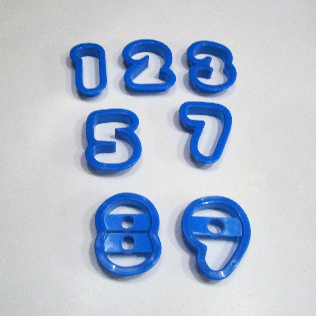 Numbers Paper Cutter Number Cookie Cutters Incomplete Set, Numbers #s Cookie Cutters Set of ...