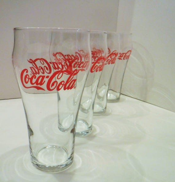 Vintage Coca-Cola Enjoy Coke Logo Pedestal Soda Glass