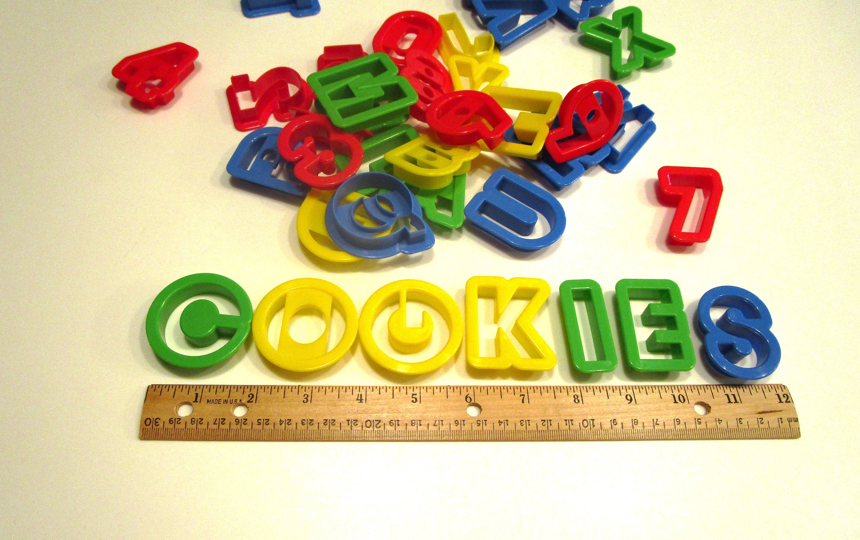 26 Plastic Play Dough Cookie Cutters Lower Case Letters a Z Alphabet MB  9002 26 for sale online