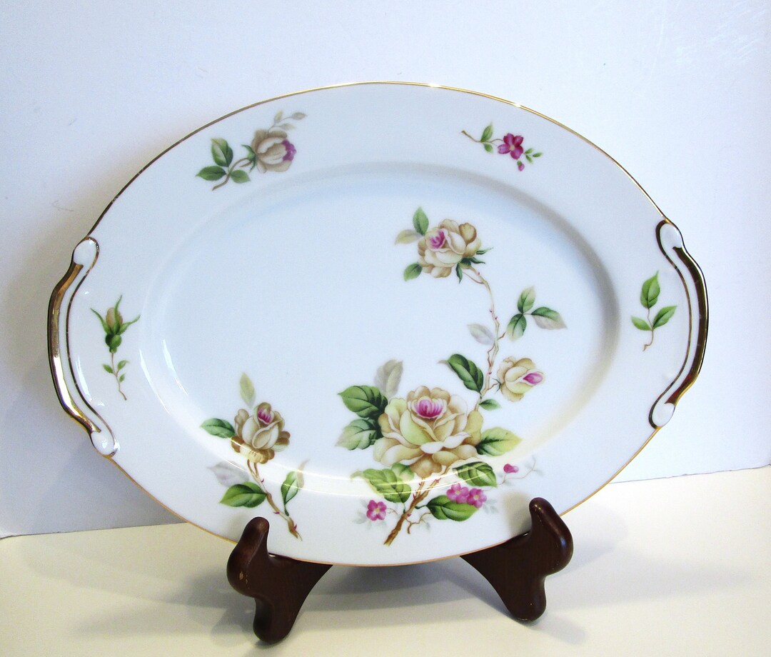 Lynmore Golden Rose, Vintage Lynmore Fine China Japan Golden Rose 11 3/