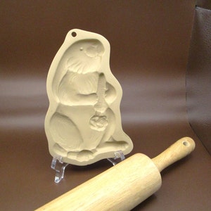 Keksform Braune Tasche Häschen mit Karotte, 1997 Brown Bag Art, Häschen mit Karotte Cookie Mould, braune Tasche Cookie Art Mold Bunny Hill Design