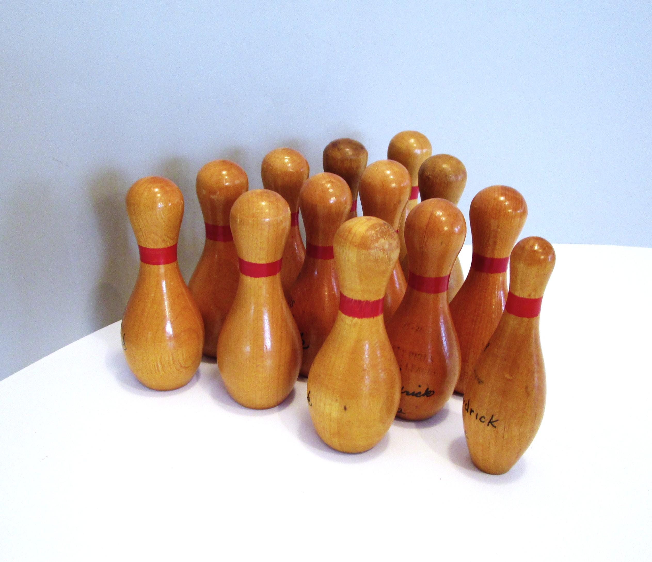 Wooden bowling pins - Etsy 日本