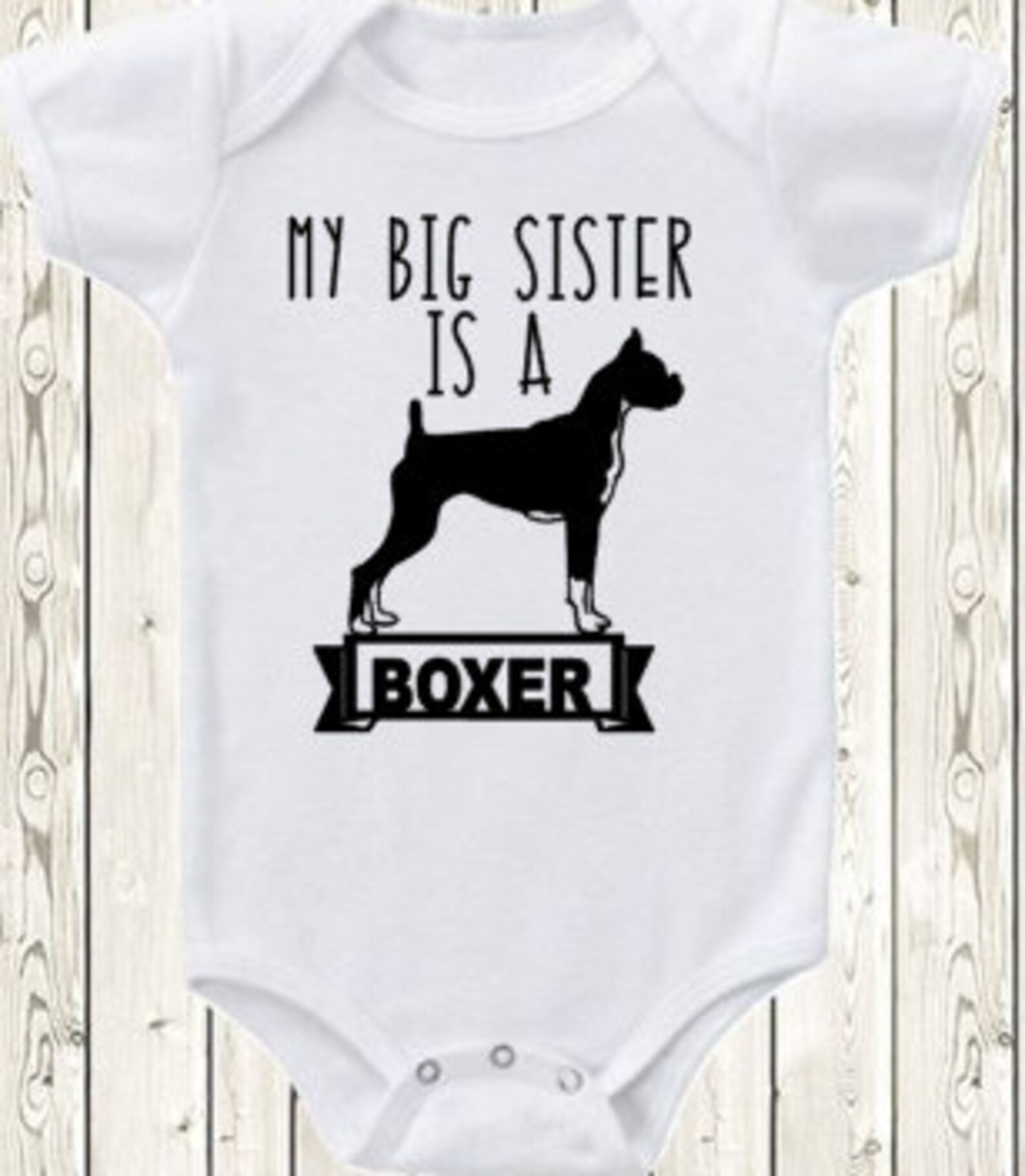 My Big brother Sister is a Boxer dog ONESIE ® brand bodysuit | Etsy