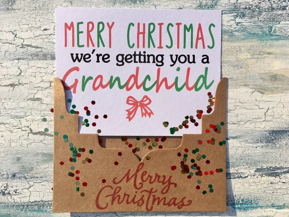 Christmas Pregnancy announcement card 