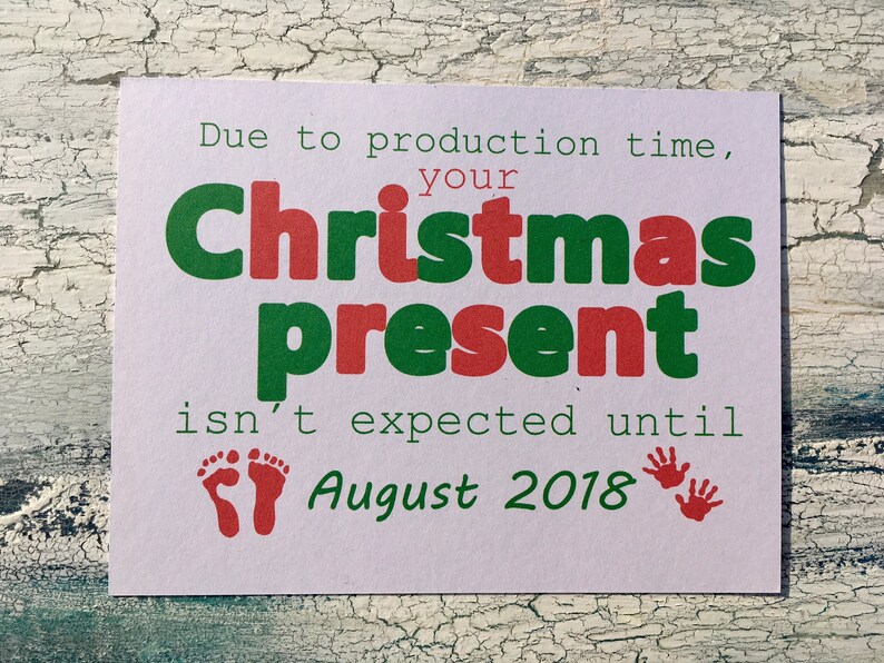 Christmas Pregnancy announcement card Christmas pregnancy Etsy Christmas Card To Announce Pregnancy