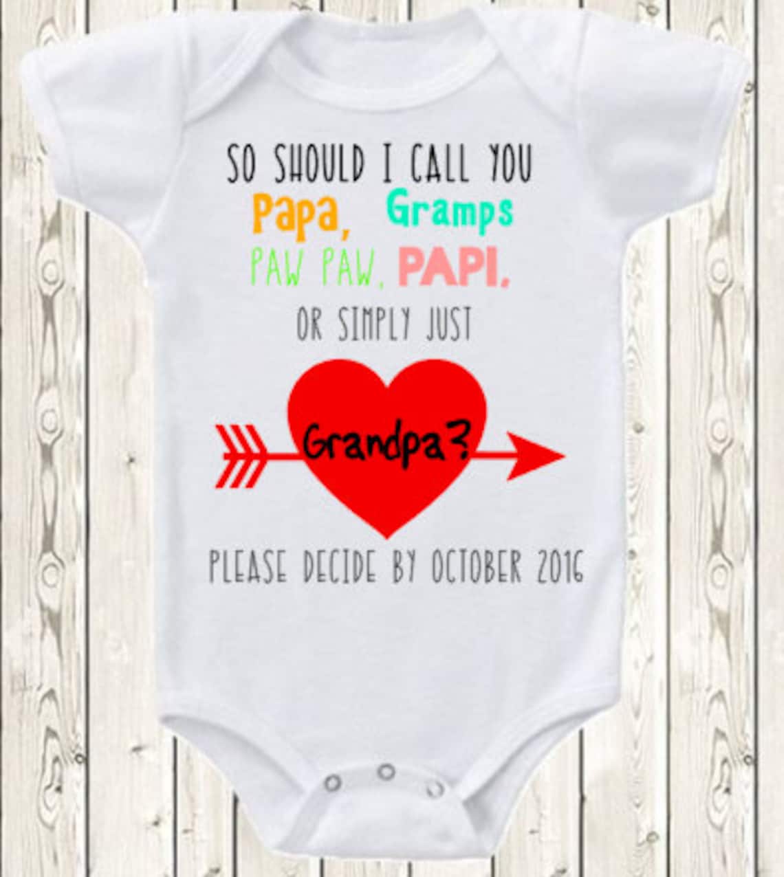 Pregnancy announcement idea grandparents pregnancy reveal Etsy