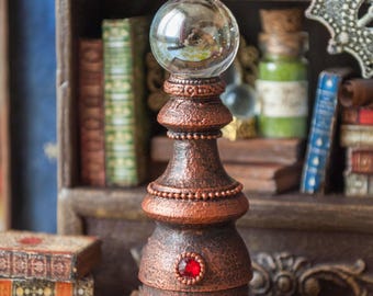 Miniature Dollhouse Crystal Ball, Halloween Witch Fortune Teller Prop