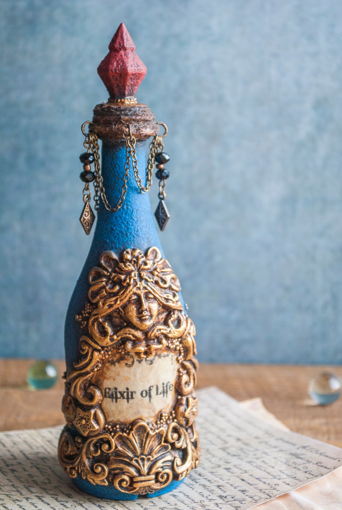 Elixir of life Halloween Potion Cosplay prop Altered Bottle Etsy