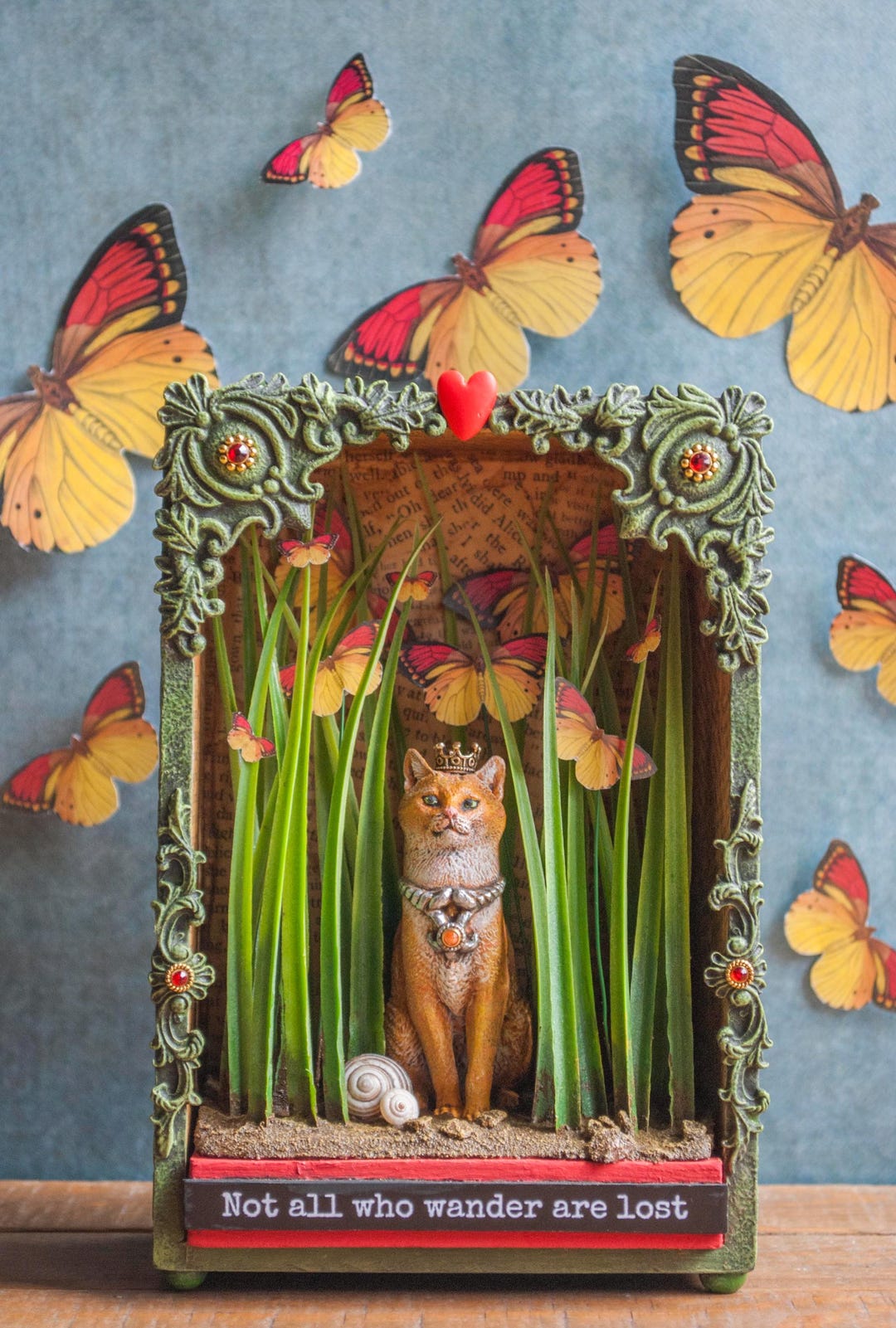 Miniature Shadow Box Diorama, Wall Hanging Diorama, Mixed Media ...