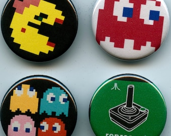 Ms. PAC-MAN pinback buttons