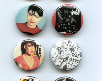 Riot Grrrl Kathleen Hanna Punk 8 Button Pack