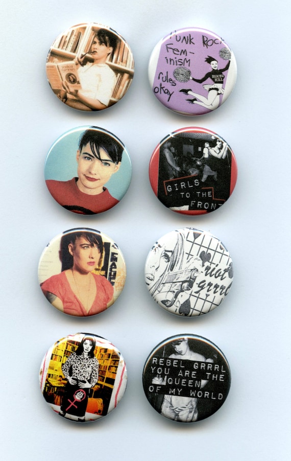Riot Grrrl Kathleen Hanna Punk 8 Button Pack