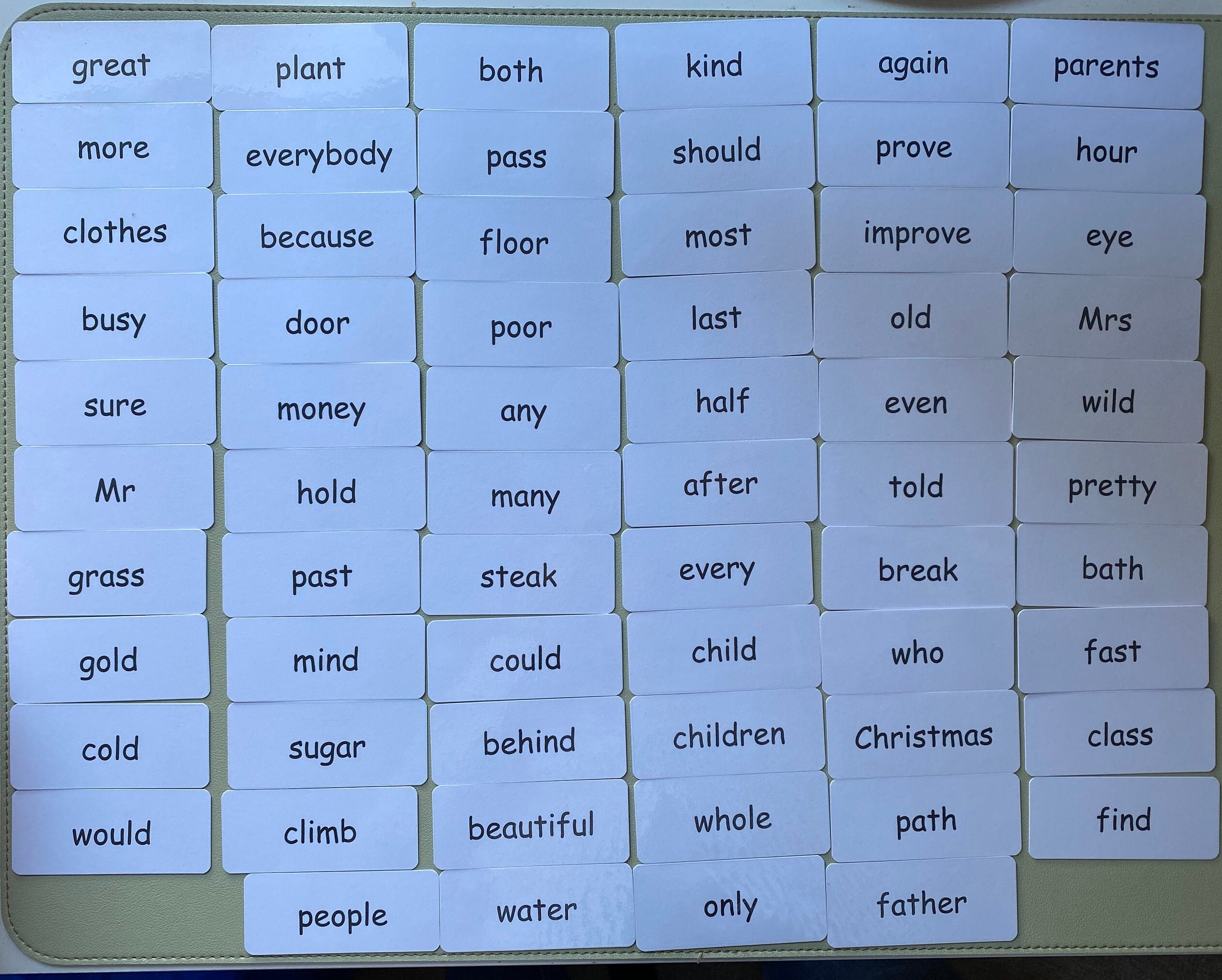 Year 2 Common Exception Words Home Learning Flash Cards Etsy UK