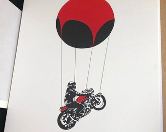 CAFE RACER - limited edition lithograph - motorcycle art