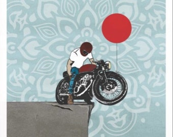 Doubts - CB750 cafe racer (13x19in)