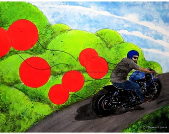 Go (12x16 in) - Harley Rider