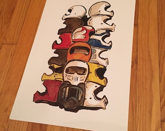 COLLECTION - Helmets (13x19in)