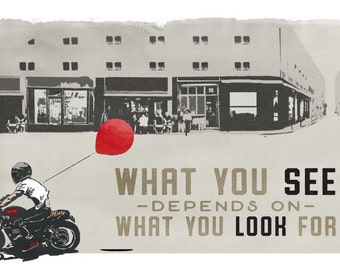 What You See - Triumph Bonneville Cafe Racer (13x19 in)