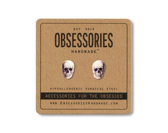 Human Skull Earring Skull Stud Earring Skull Jewelry Skull Accessories Skeleton Earring Skeleton Jewelry Bones Grunge Goth Oddity Skull Gift