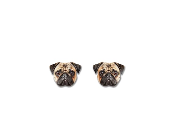 URONE Orecchini A Carlino In Argento Sterling 925 - Ipoallergenici, Gioiello Per Amanti Dei Cani, Regalo