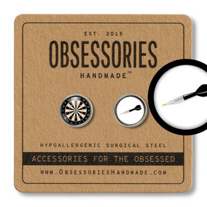 Dart Board Dartboard Stud Earrings Dart Jewelry Darts Gift Target Playing Throwing Darts Game Player Competition Board Room Pub Bar & Beer