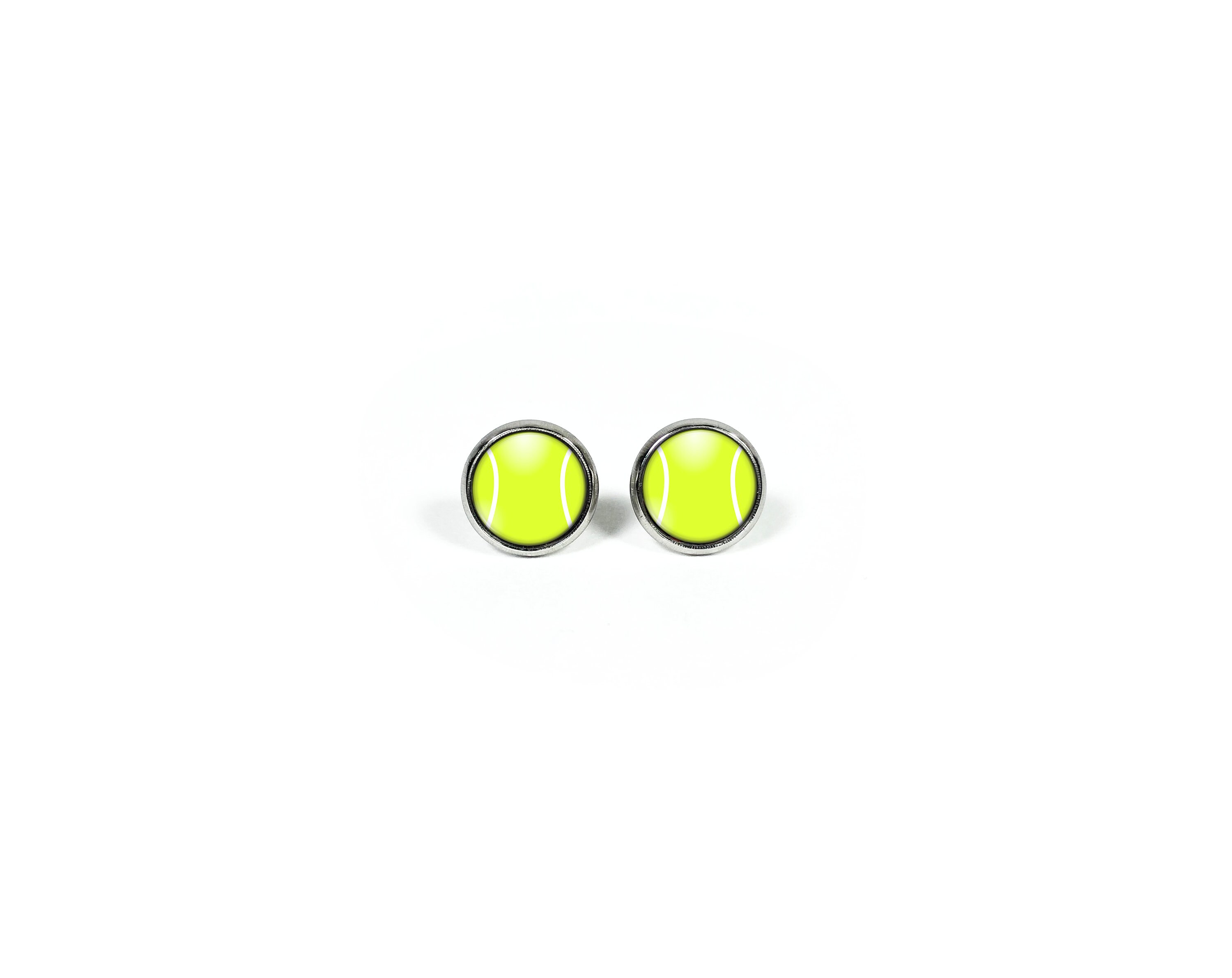 Yellow Tennis Ball Jewelry Tennis Earrings Tennis Stud Etsy