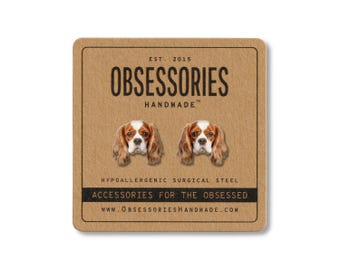 Cavalier King Charles Spaniel Earrings Spaniel Dog Earrings Dog Stud Earrings Dog Jewelry Spaniel Gift King Charles Gift For Dog Mom Gift