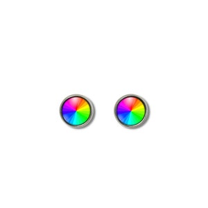 Color Wheel Jewelry Circle Rainbow Stud Earring Paint Color Palette RGB CMYK Painter Art Student Teacher Graphic Artist Design Designer Gift image 3