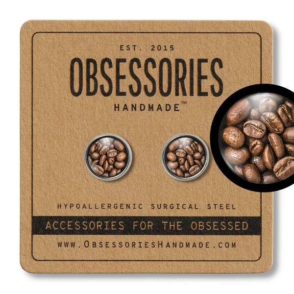 Coffee Bean Earrings Etsy