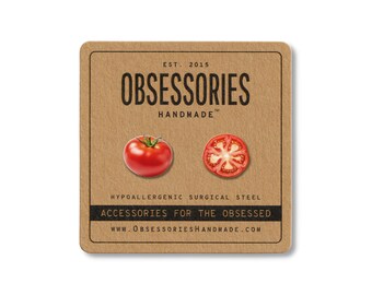 Tomato Earrings Miniature Food Earrings Vegetable Earrings Veggie Earrings Tomato Stud Earrings Tomato Jewelry Tomato Gift Tomato Lover Gift
