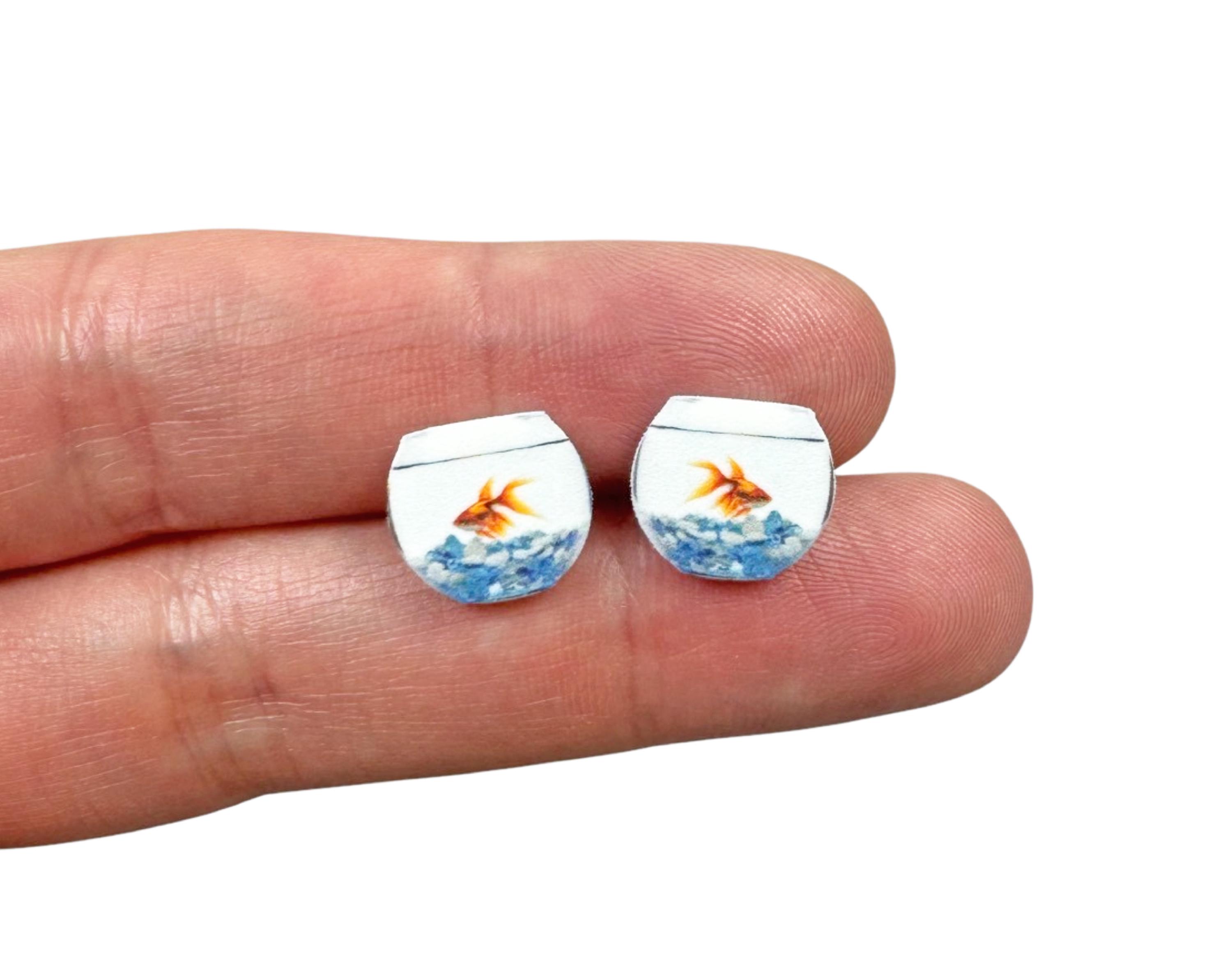 Goldfish bowl earrings new arrivals