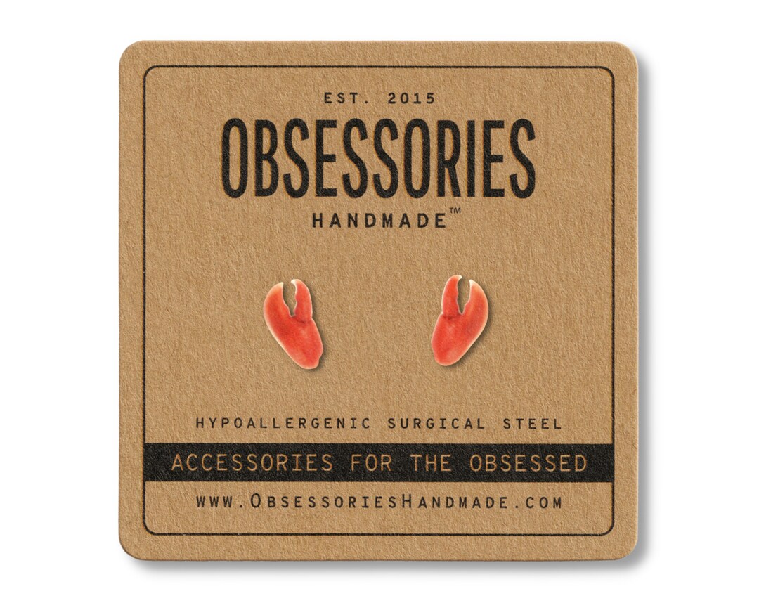 Lobster Earrings Lobster Claw Earrings Stud Earrings Lobster Jewelry