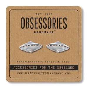 UFO Earrings Ufo Alien Earrings Ufo Flying Saucer Earrings Alien Ufo Stud Earrings Alien Studs Ufo Jewelry Alien Jewelry Ufo Gift Alien Gift