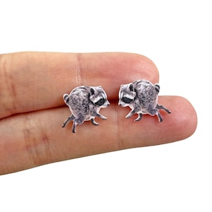 Jimothy Earrings Jimothy Raccoon Earrings Raccoon Stud Earrings Raccoon Jewelry Jimothy Gift For Her Jimothy The Raccoon Gift Meme Gift Idea image 4