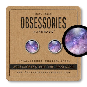 Outer Space Earrings Space Stud Earrings Space Jewelry Galaxy Earrings Post Galaxy Studs Galaxy Jewelry Outerspace Cosmic Stars Grunge Gift