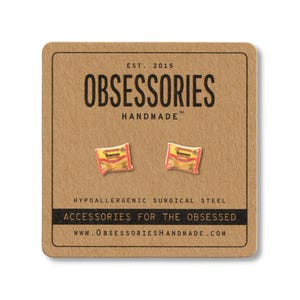 Chicken Flavor Ramen Noodle Soup Stud Earrings Jewelry Accessories Asian Chinese Food Miniature Food Funny Poor College Student Gift Idea