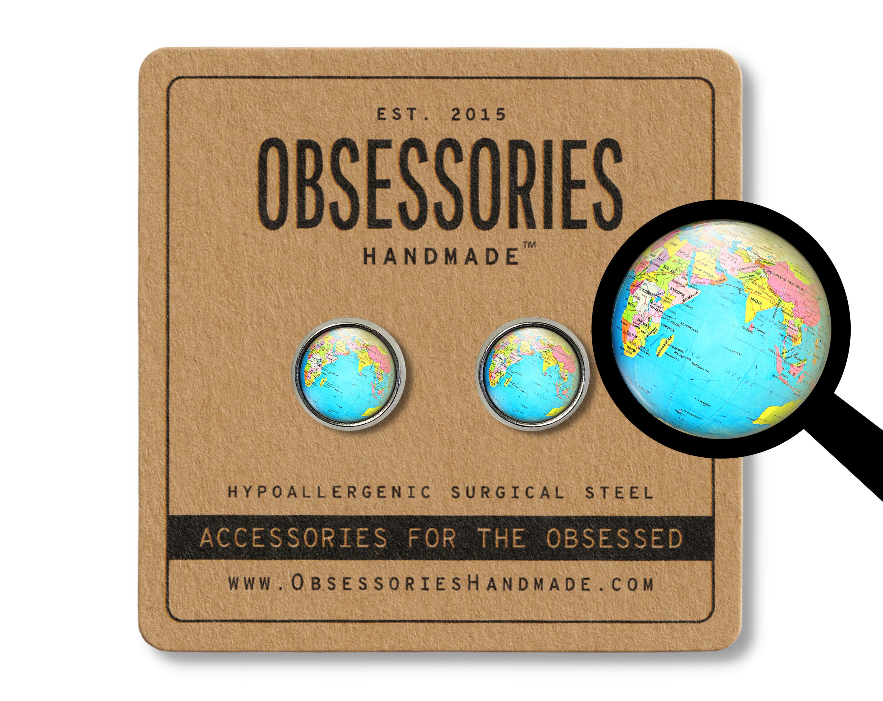 34 Discover Unique Map-Themed Jewelry for Your Next Adventure 17 World Globe Earrings Vintage Globe Stud Earrings Globe Jewelry Globe…
