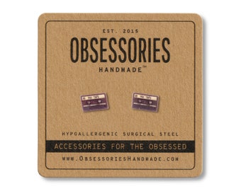 Mixtape Mixtape Cassettetape Oorknopjes Oorbellen Sieraden Accessoires Liefdesliedje Band Radio Recordmuziek Cadeau Retro 80s 90s Grunge