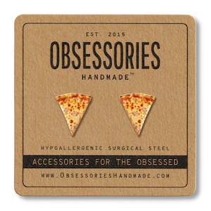 Cheese Pizza Earrings Miniature Food Earrings Pizza Stud Earrings Mini Food Stud Pizza Jewelry Pizza Gift For Her Pizza Lover Gift For Women