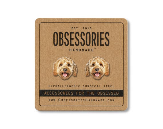 Goldendoodle Earrings Golden Doodle Earrings Doodle Dog Earrings Dog Stud Earring Goldendoodle Gift Golden Doodle Gift Goldendoodle Mom Gift