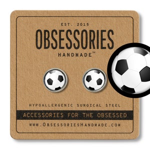 Soccer Jewelry Soccer Ball Jewelry Soccer Earrings Soccer Stud Earrings Post Earrings Soccer Gift Soccer Player Gift Soccer Team Gift Sports