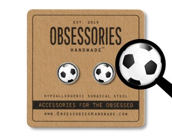 Soccer Jewelry Soccer Ball Jewelry Soccer Earrings Soccer Stud Earrings Post Earrings Soccer Gift Soccer Player Gift Soccer Team Gift Sports