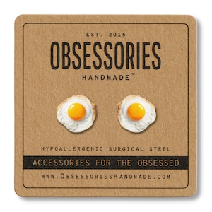 Fried Egg Earrings Breakfast Earrings Miniature Food Earrings Egg Stud Earrings Food Stud Egg Jewelry Egg Gift Egg Lover Gift Breakfast Gift