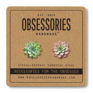 Succulent Earrings Succulent Plant Earrings Succulent Stud Earrings Plant Stud Succulent Jewelry Succulent Gift For Her Succulent Lover Gift