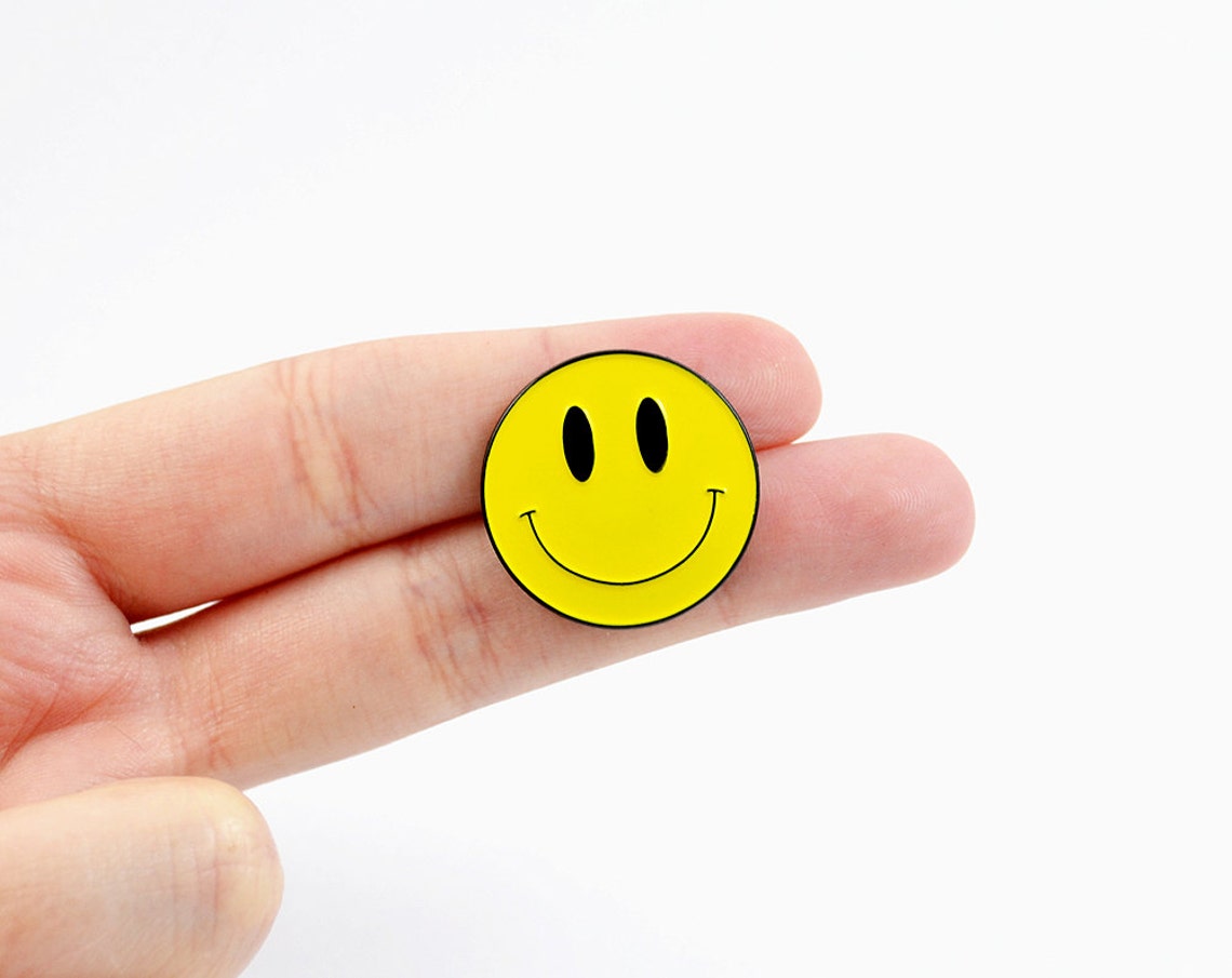 Yellow Smiley Face Pin Soft Enamel Lapel Pin Game Strong Etsy