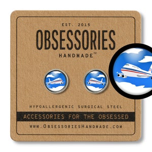 Airplane Earrings Air Plane Earrings Plane Stud Earrings Airplane Jewelry Plane Jewelry Travel Flight Attendant Gift Airline Stewardess Gift