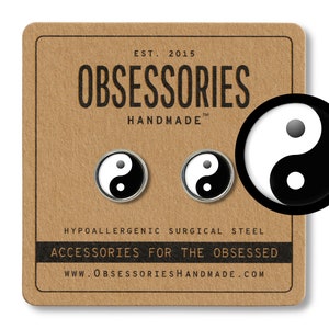 Yin Yang Ohrstecker Yin Yang Ohrstecker Ohrstecker Yin Yang Schmuck Yin Yang Geschenk Yin & Yang Yinyang Ying Yang Schwarz Weiß 90er Jahre Grunge