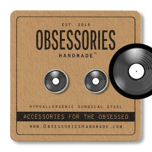 Vinyl Record Earrings Record Stud Earring Post LP Record Jewelry Vintage Record Player Music Retro Record Collector Record Store Record Gift