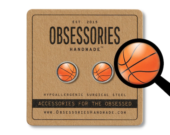 Basketball earrings best sale studs