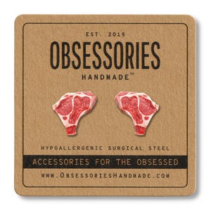 Steak Earrings Food Earrings Food Stud Earrings Steak Gift Steak Lover Gift Meat Gift Meat Lover Gift Carnivore Gift BBQ Gift BBQ Lover Gift